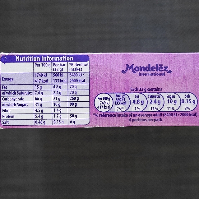 キャドバリー　ランチバー　レーズン　Cadbury Brunch Bar Raisin 6barsの口コミ