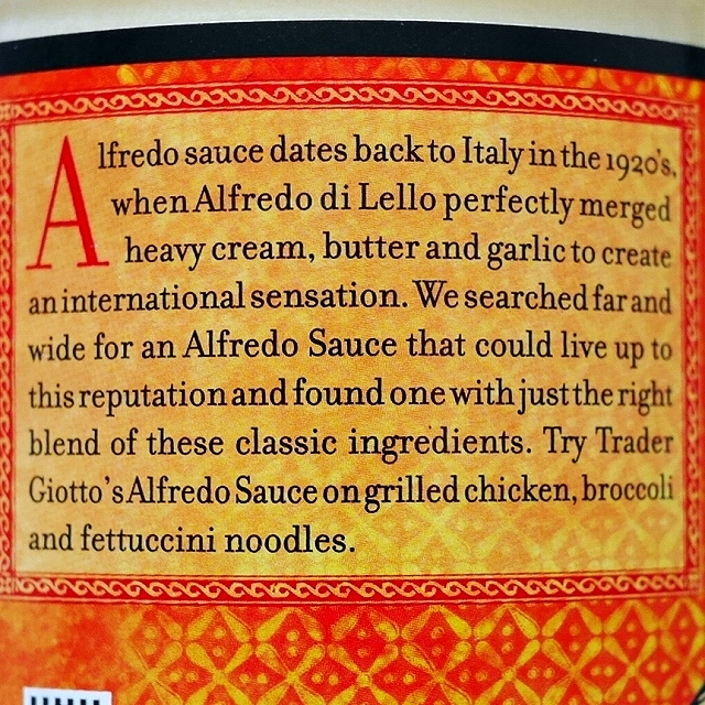 トレーダージョーズ　ジオット　アルフレッドパスタソース　Trader Joe's Giotto's Alfredoの口コミ