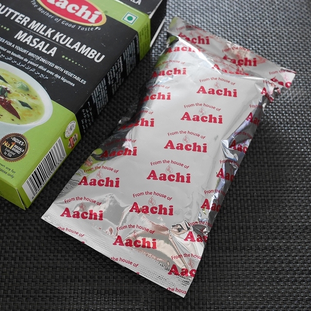 Aachi BUTTER MILK KULAMBU MASALA　バターミルクコランブマサラ　モールコランブスパイスの口コミ