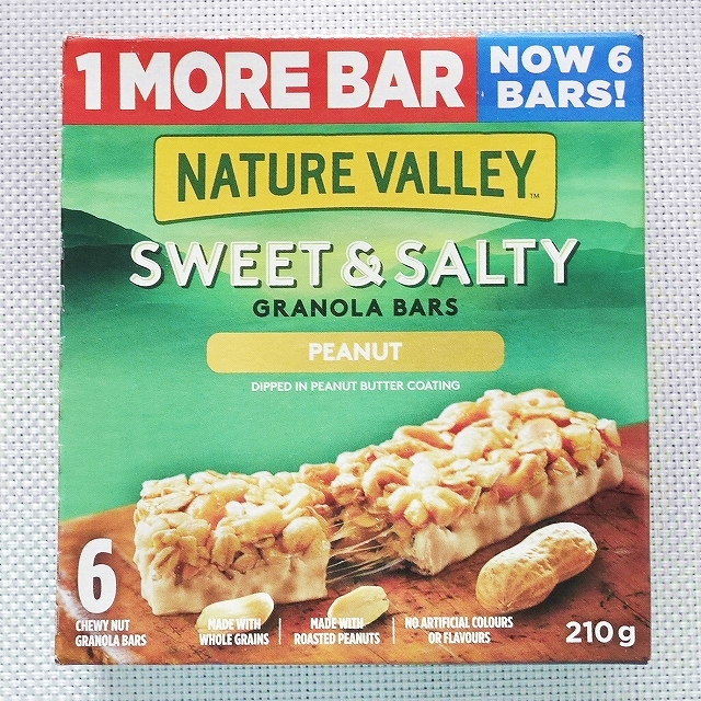 Nature Valley Granola Bars　ネイチャーバレー　スイート＆ソルティー　グラノーラバー　ピーナッツの口コミ