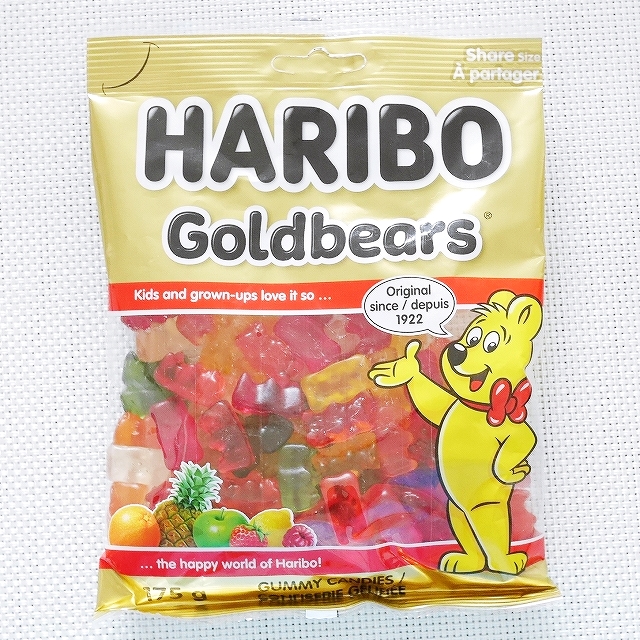 ハリボー　ゴールドベア　グミ　シェアサイズ　HARIBO Goldbears Share size 175gの口コミ