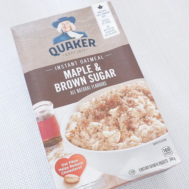クエーカー　インスタントオートミール　メープル＆ブラウンシュガー　QUAKER MAPLE & BROWN SUGARの口コミ