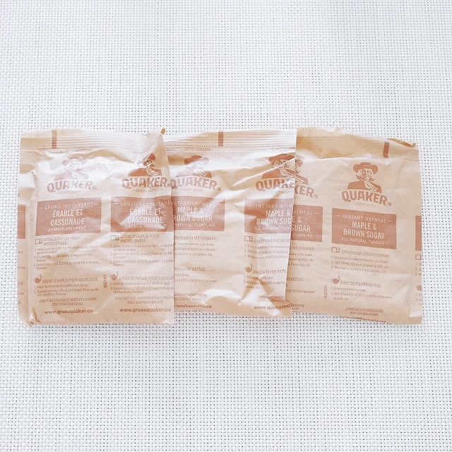 クエーカー　インスタントオートミール　メープル＆ブラウンシュガー　QUAKER MAPLE & BROWN SUGARの口コミ