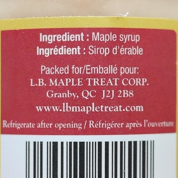 L.B. MAPLE TREAT Pure Maple Spread　L.B.メープルトリート　ピュアメープルスプレッドの口コミ