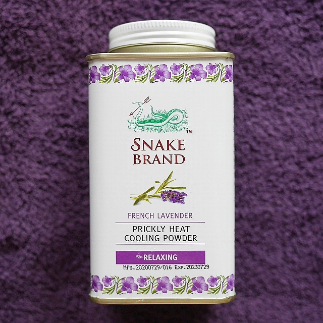 スネークブランド　プリックリーヒートパウダー　フレンチラベンダー　クーリングパウダー　SNAKE BRAND 140gの口コミ