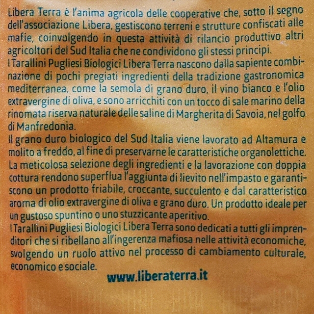 il gusto del grano TARALLINI 250g　タラリーニ　スナックの口コミ