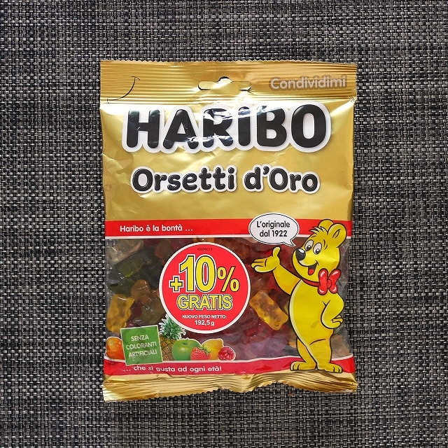 HARIBO Orsetti d'Oro　ハリボー　オルセッティドォーロ　ゴールドベア　グミ　175gの口コミ
