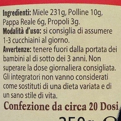 TUSCIAPI MIELE Propoli Polline Pappa reale　プロポリス花粉ローヤルゼリー蜂蜜の口コミ