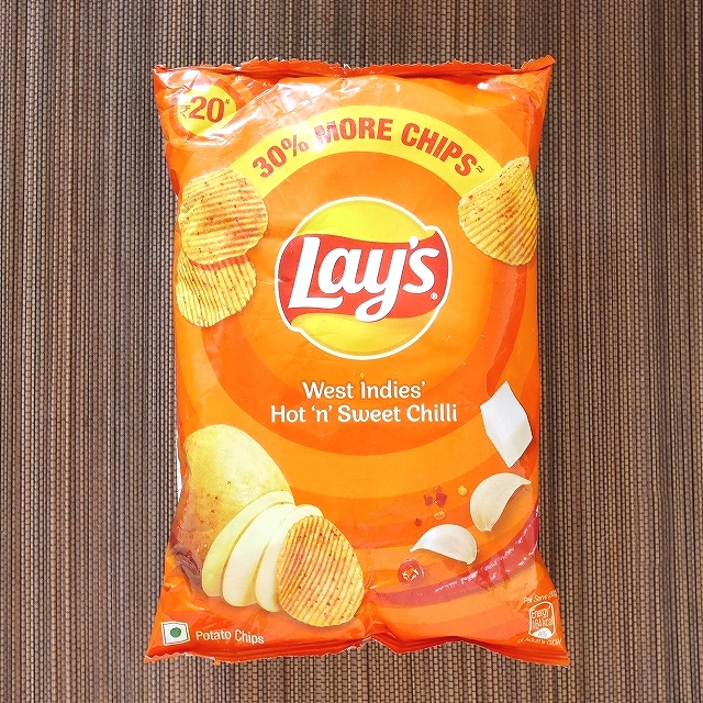 Lay's West Indies' Hot 'n' Sweet Chilli　レイズポテトチップス　ホットスイートチリの口コミ