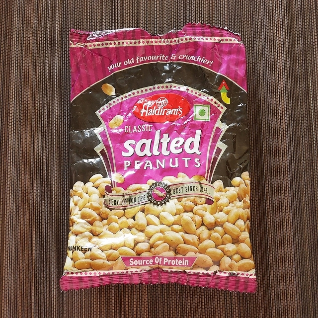 Haldiram’s CLASSIC salted PEANUTS　ハルディラム　クラシック　ソルテッドピーナッツ　塩味の口コミ