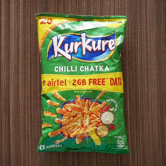 KurKure CHILLI CHATKA　クルクレ　チリチャトカ味　90gの口コミ