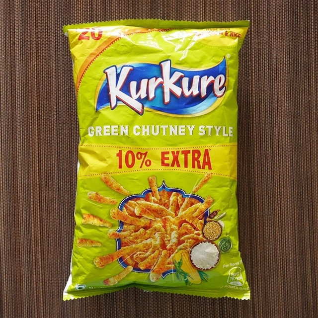 KurKure GREEN CHUTNEY STYLE　クルクレ　グリーンチャツネスタイル味　90gの口コミ