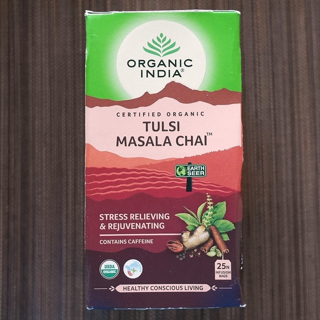 オーガニックインディア　トゥルシーマサラチャイ　25袋　ORGANIC INDIA TULSI MASALA CHAIの口コミ