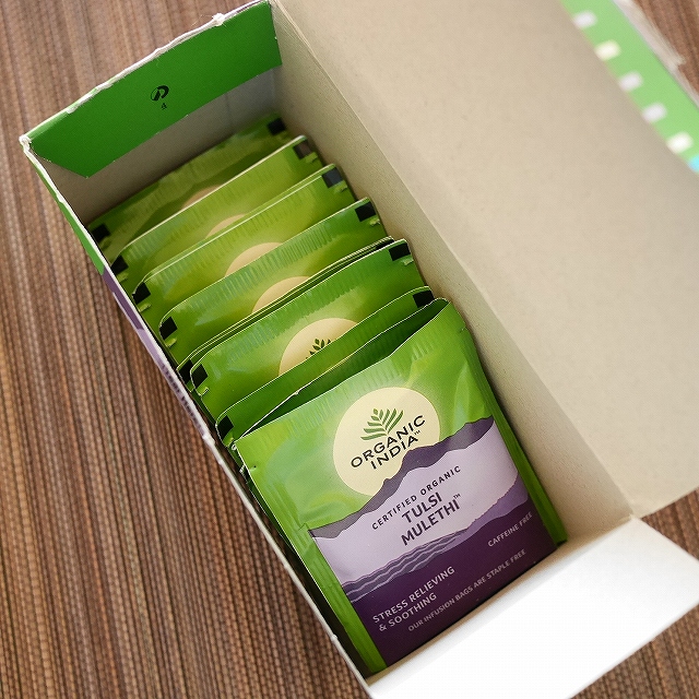 オーガニックインディア　トゥルシームレティ　リコリス　25袋　ORGANIC INDIA TULSI MULETHIの口コミ