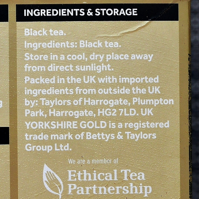 ヨークシャーティーゴールド　ティーバッグ80袋　紅茶　Yorkshire Gold Teaの口コミ