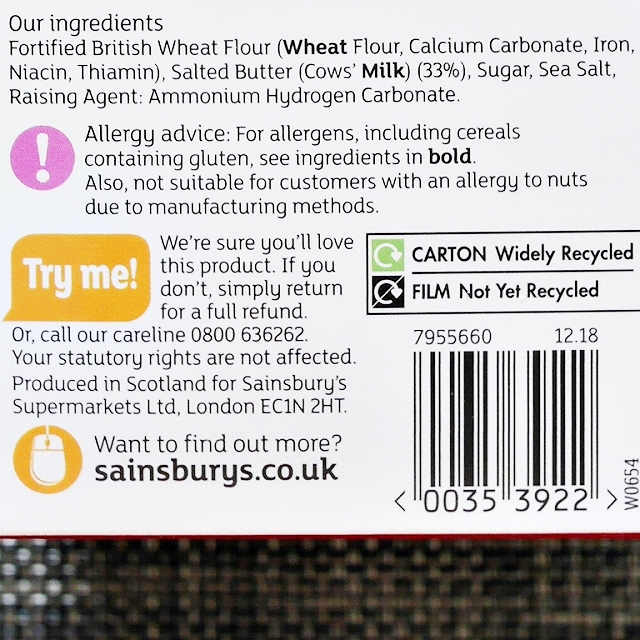 セインズベリーズ　ハイランドショートブレッド　6本入り　Sainsbury's Highland SHORTBREADの口コミ