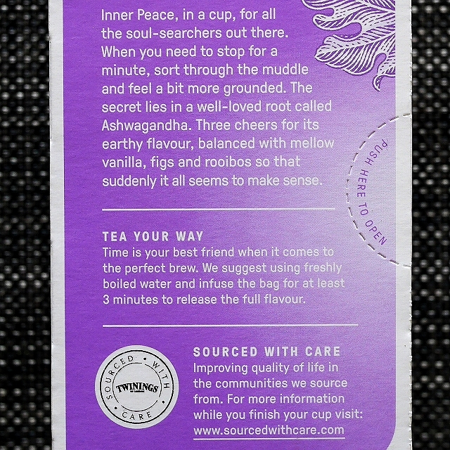 トワイニング　インナーピース　スイートバニラ＆フィグルイボス　ティーバッグ　TWININGS INNER PEACEの口コミ