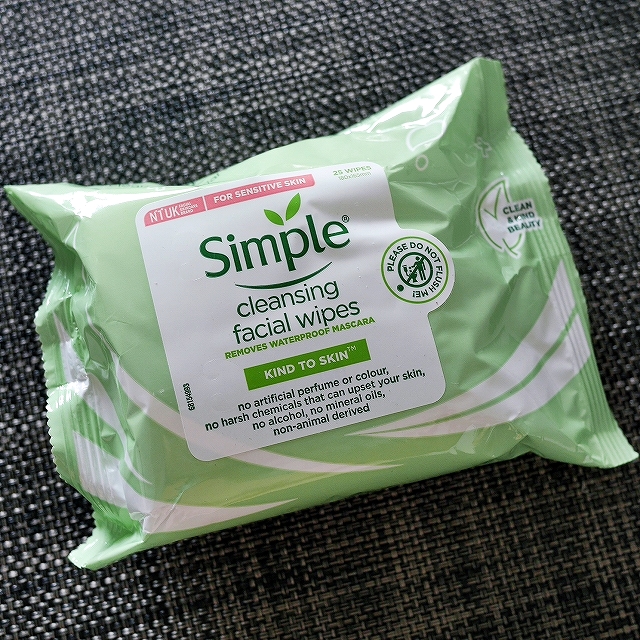 シンプル　クレンジングフェイシャルワイプ　敏感肌用　Simple cleansing facial wipesの口コミ