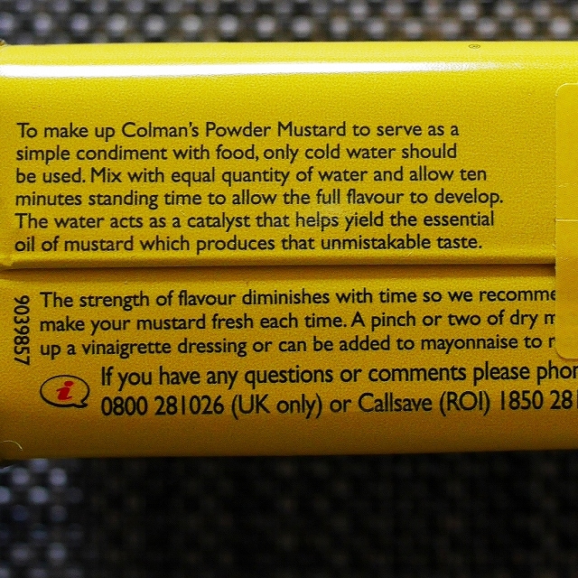 コールマン　マスタードパウダー　Colman's Double Superfine Mustard Powder 57gの口コミ