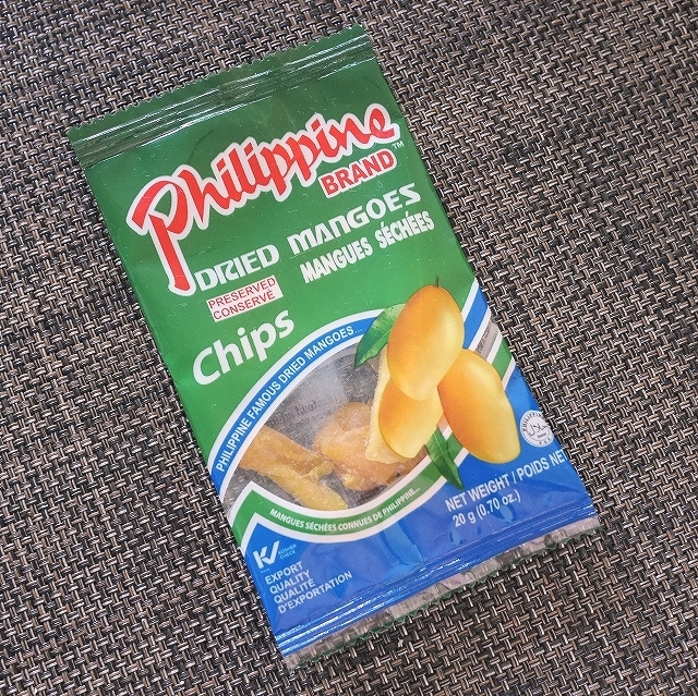 フィリピンブランド　ドライマンゴーチップス　Philippine BRAND MANGOES Chips 20gの口コミ