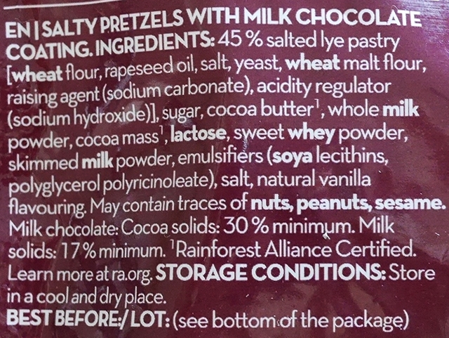 CONTINENTE Pretzels Salgados　ミルクチョコレートがけソルティプレッツェルの口コミ