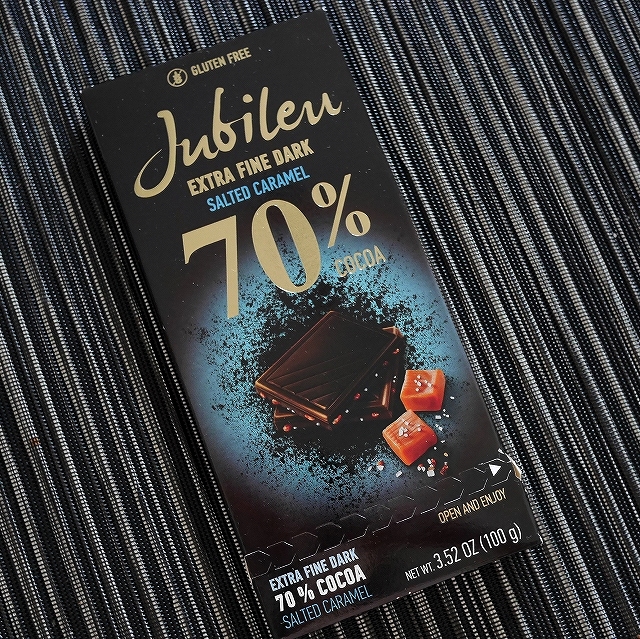 Jubileu SALTED CARAMEL　カカオ70%　塩キャラメルダークチョコレートの口コミ