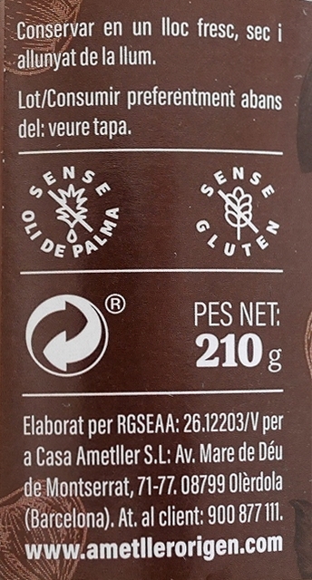 Ametller Origen CREMA DE CACAO 　カカオクリーム　ヘーゼルナッツチョコレートクリームの口コミ