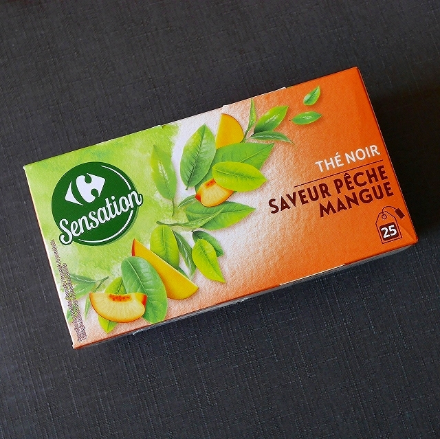 カルフール　ピーチマンゴーティー　Thé noir pêche mangue CARREFOUR SENSATIONの口コミ