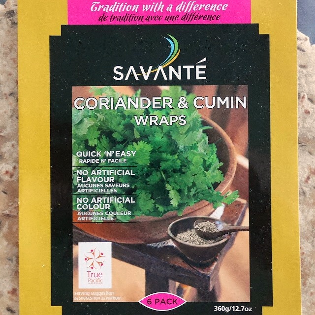 SAVANTE CORIANDER & CUMIN WRAPS　サヴァンテ　コリアンダー＆クミン　ラップ　トルティーヤの口コミ