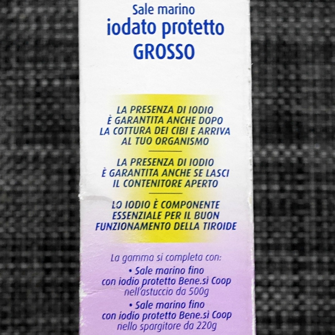 COOP Sale marino iodato protetto GROSSO 500g　コープ　海塩　粗塩の口コミ