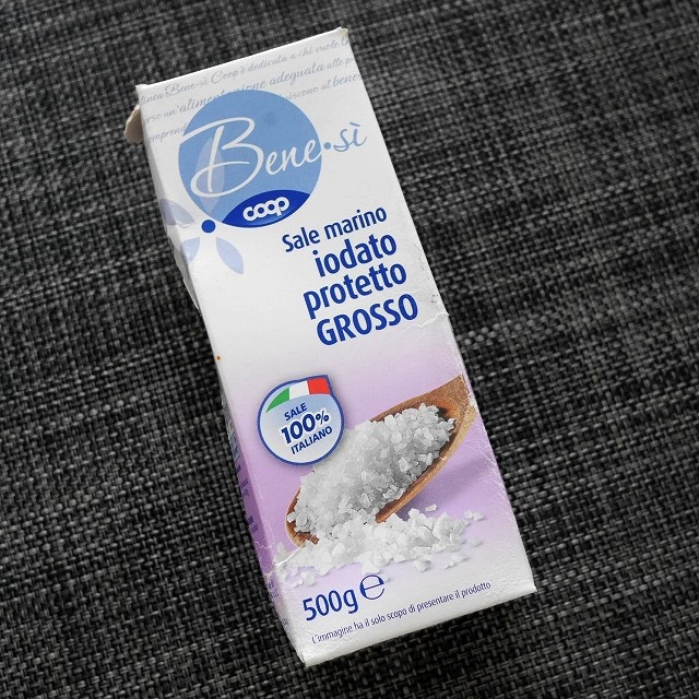 COOP Sale marino iodato protetto GROSSO 500g　コープ　海塩　粗塩の口コミ