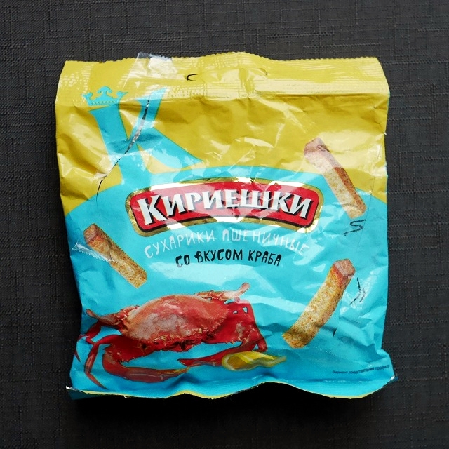 キリエシキ　キリエシュキ　カニ味　40g　КИРИЕШКИ сухарики со вкусом крабаの口コミ