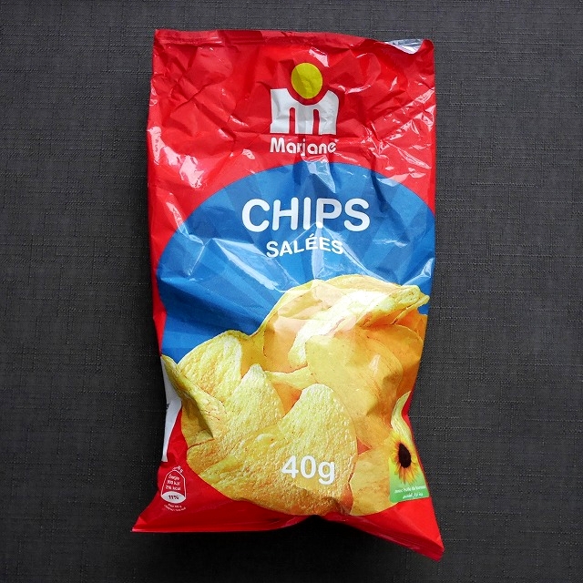 Marjane CHIPS SALÉES　マルジャン　ポテトチップス　塩味　40gの口コミ