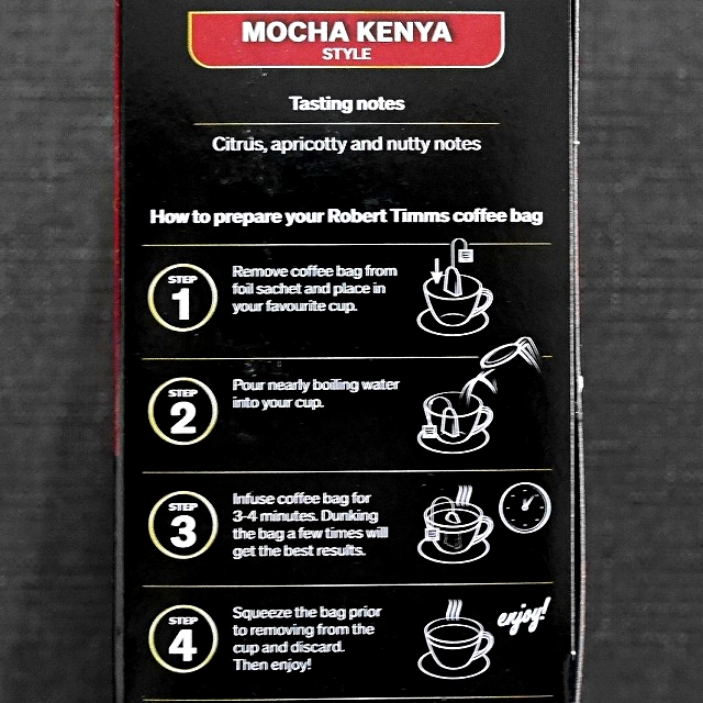 ロバートティムズ　コーヒーバッグ　モカケニア　８袋入り　Robert Timms COFFEE BAGSの口コミ