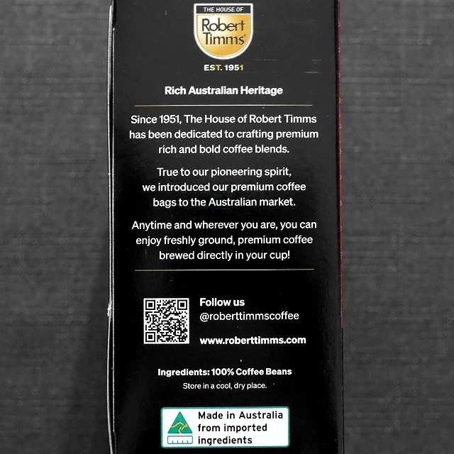 ロバートティムズ　コーヒーバッグ　モカケニア　８袋入り　Robert Timms COFFEE BAGSの口コミ