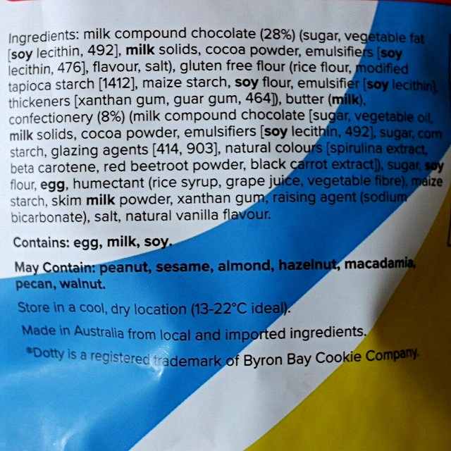 バイロンベイクッキー　グルテンフリー　ドッティ　BYRON BAY cookies DOTTY 100gの口コミ