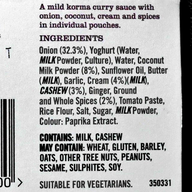 スパイステイラー　デリケートコルマカレー　The Spice Tailor delicate korma curryの口コミ